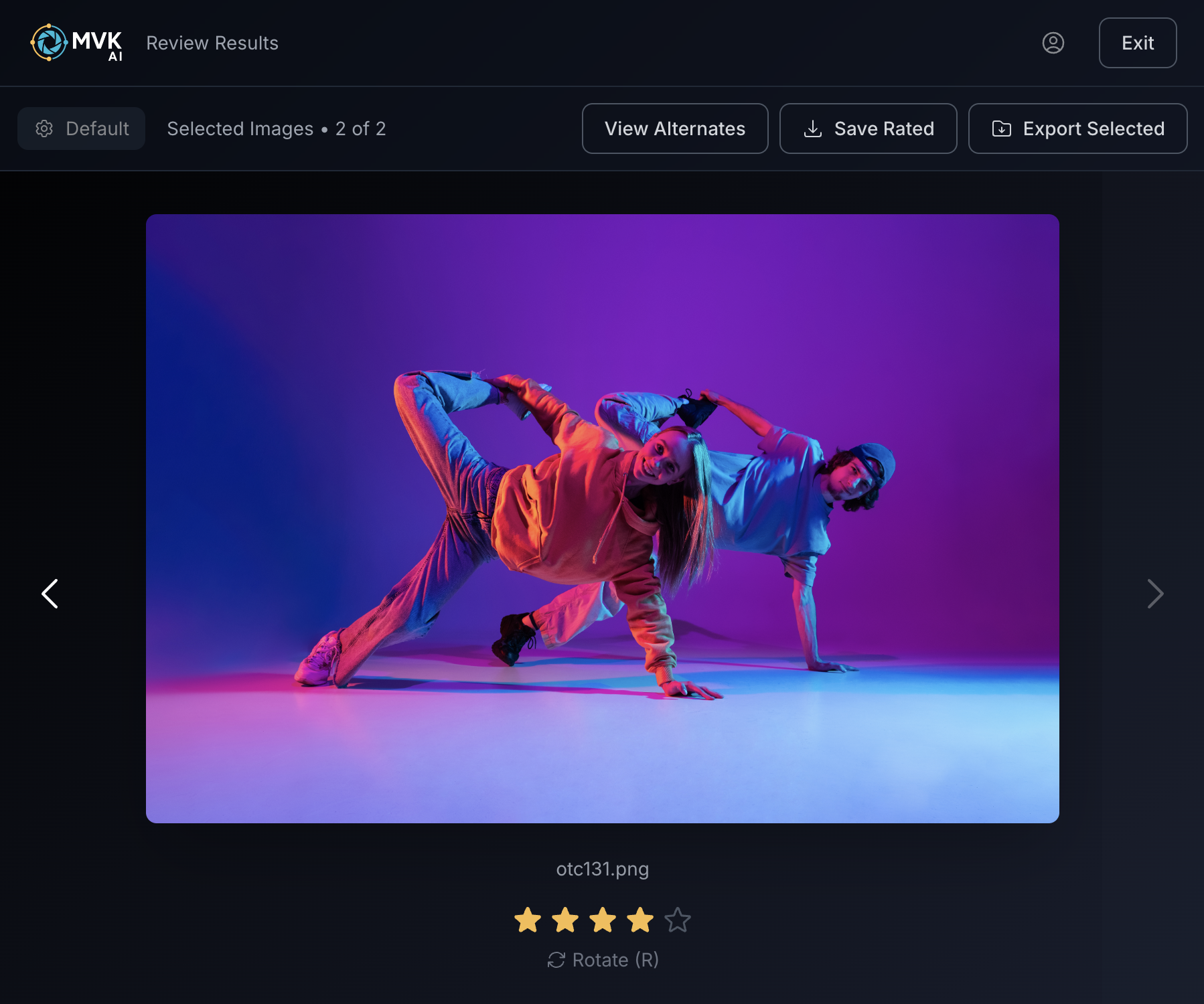 Review and export results